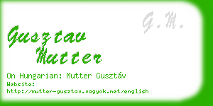 gusztav mutter business card